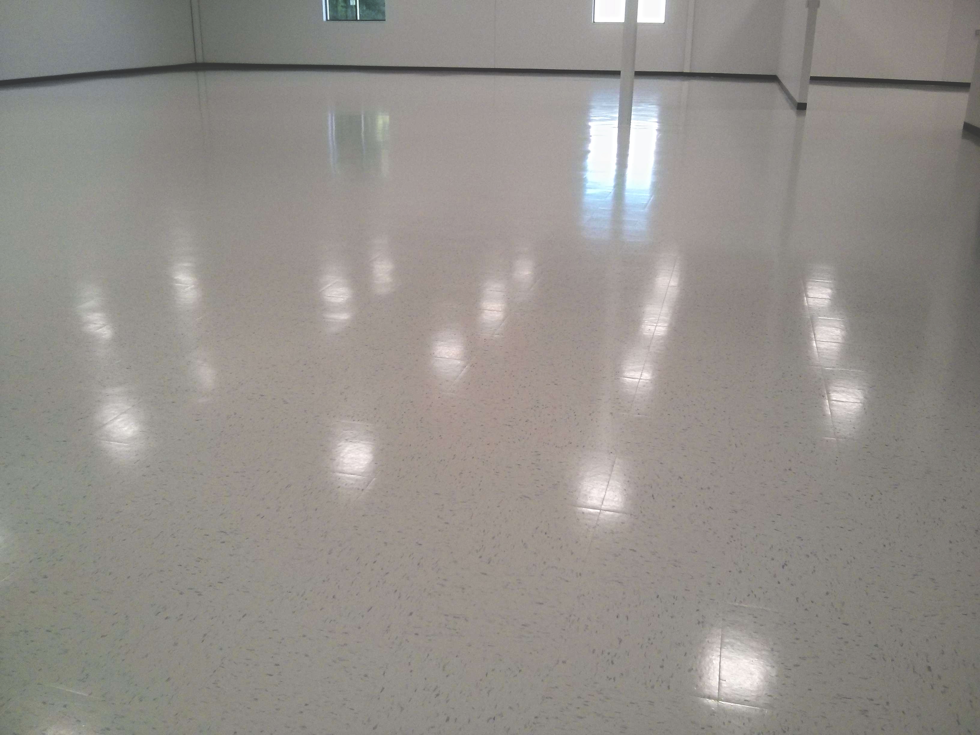 New Construction VCT Vinyl Tile Floor Cleaning, Sealing and Clear Coat Finish image 1