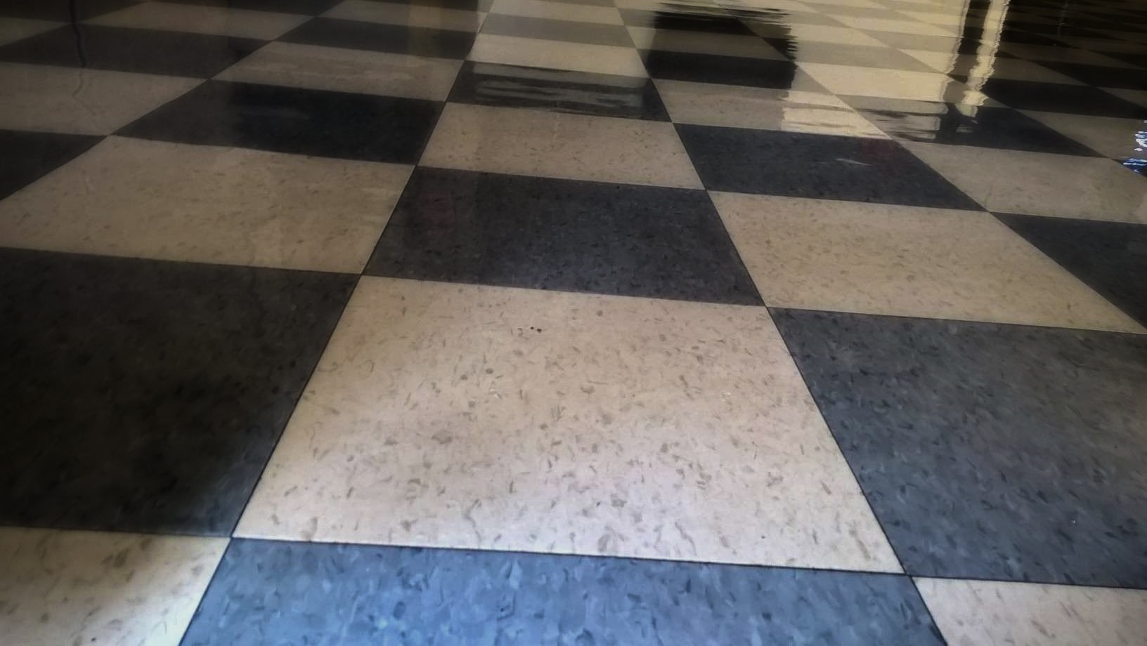 Old VCT Floor Restoration Job in Crystal MN image 1