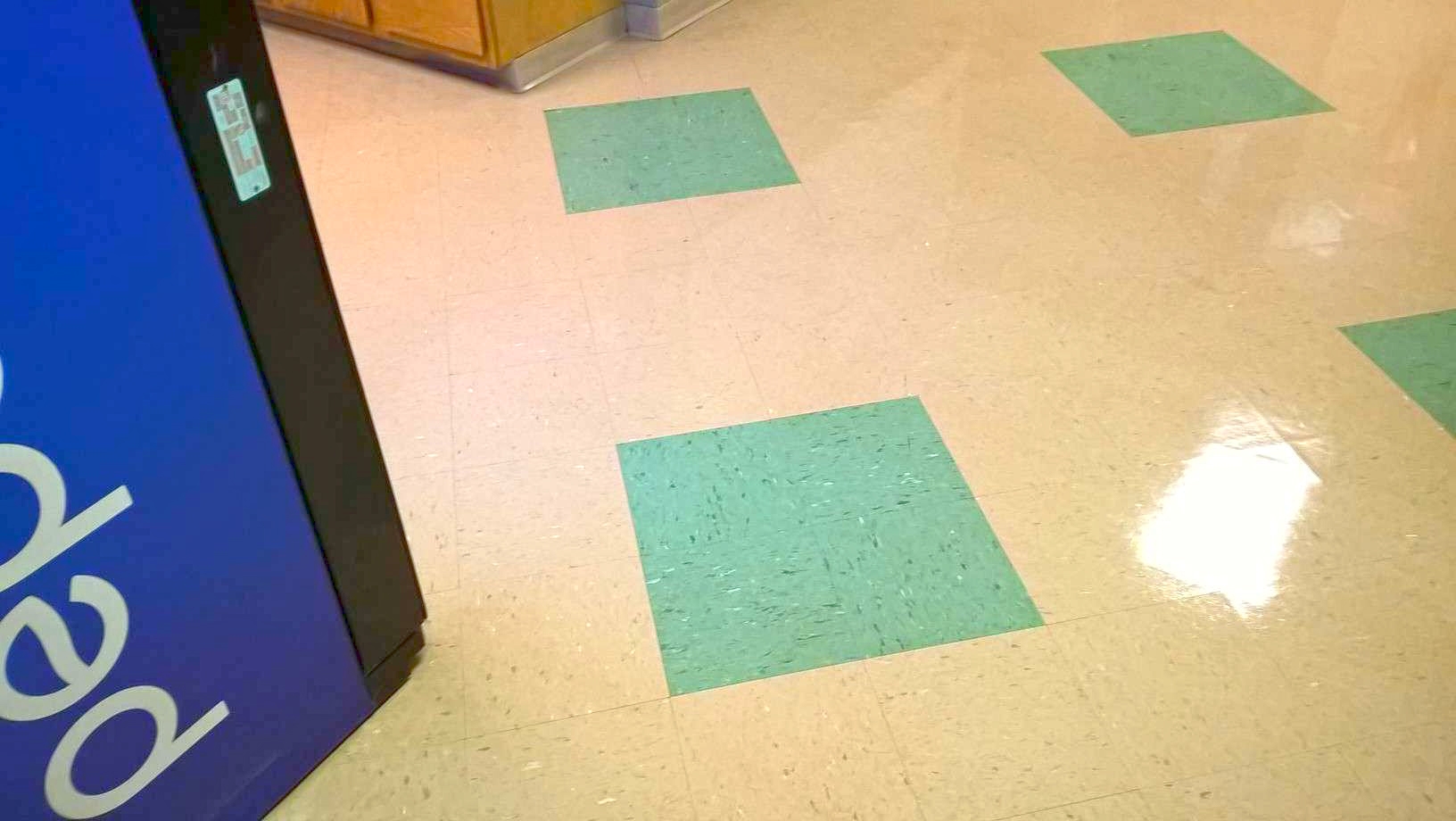 Old VCT Floor was Stripped Sealed and Clear Coat Finish Applied in St Paul image 1