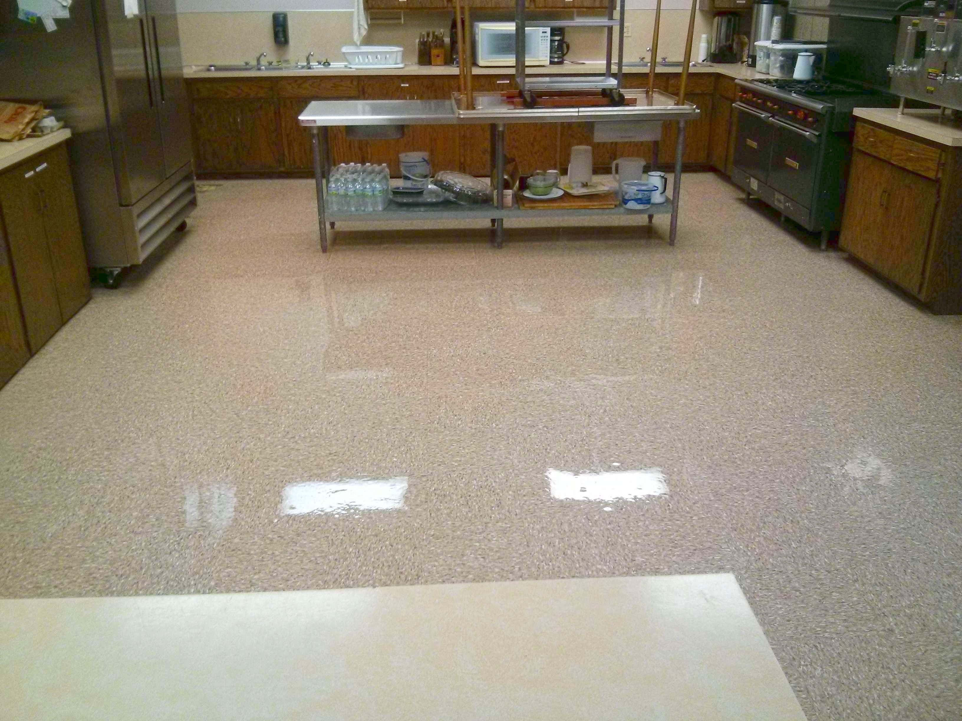 VCT Floors Clear Coating Job in Rural Hennepin County image 1