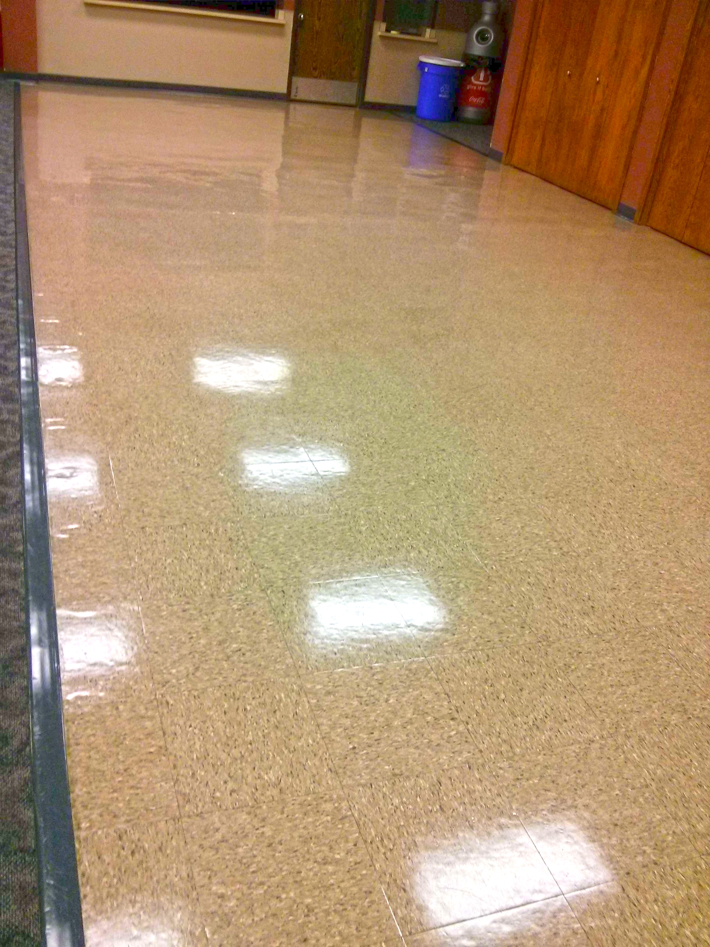 VCT Floors Clear Coating Job in Rural Hennepin County image 5
