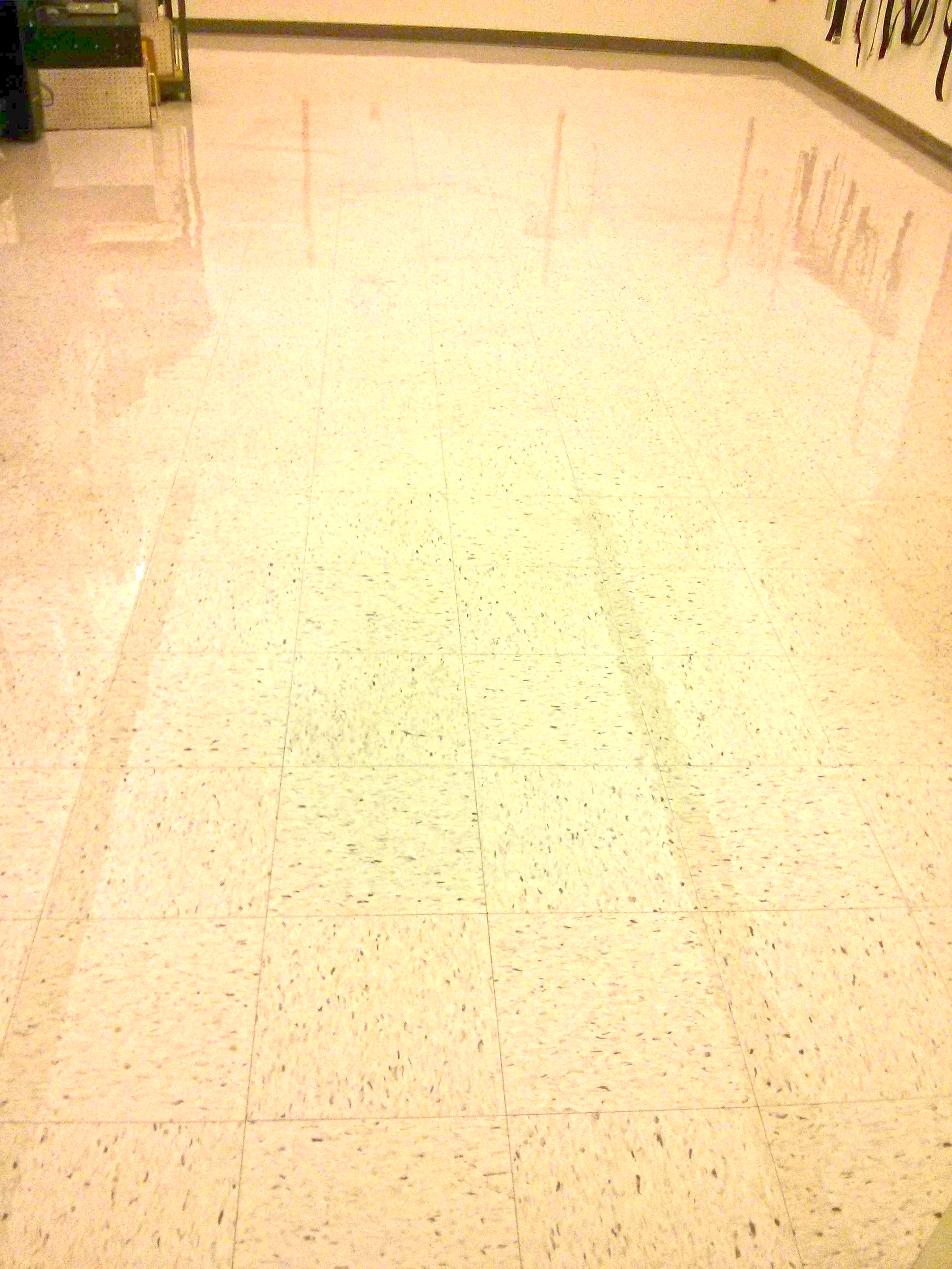 VCT Tile Floors Cleaned, Sealed, Clear-Coat Finished in Clean Room Environment (St. Paul, MN) image 1