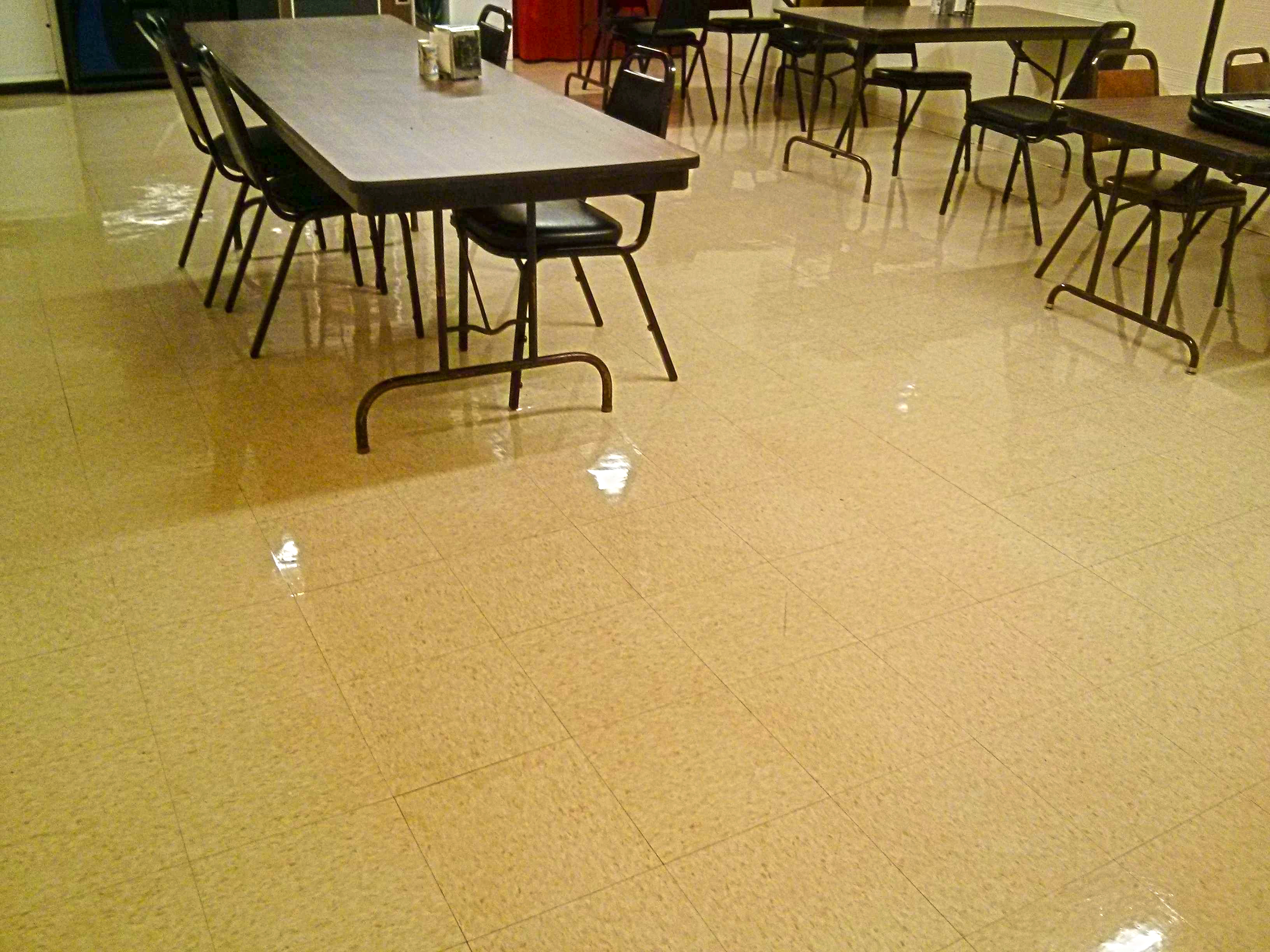 Very Old VCT Tile Floor Stripped, Sealed and Clear Coat Finished in Minneapolis image 2
