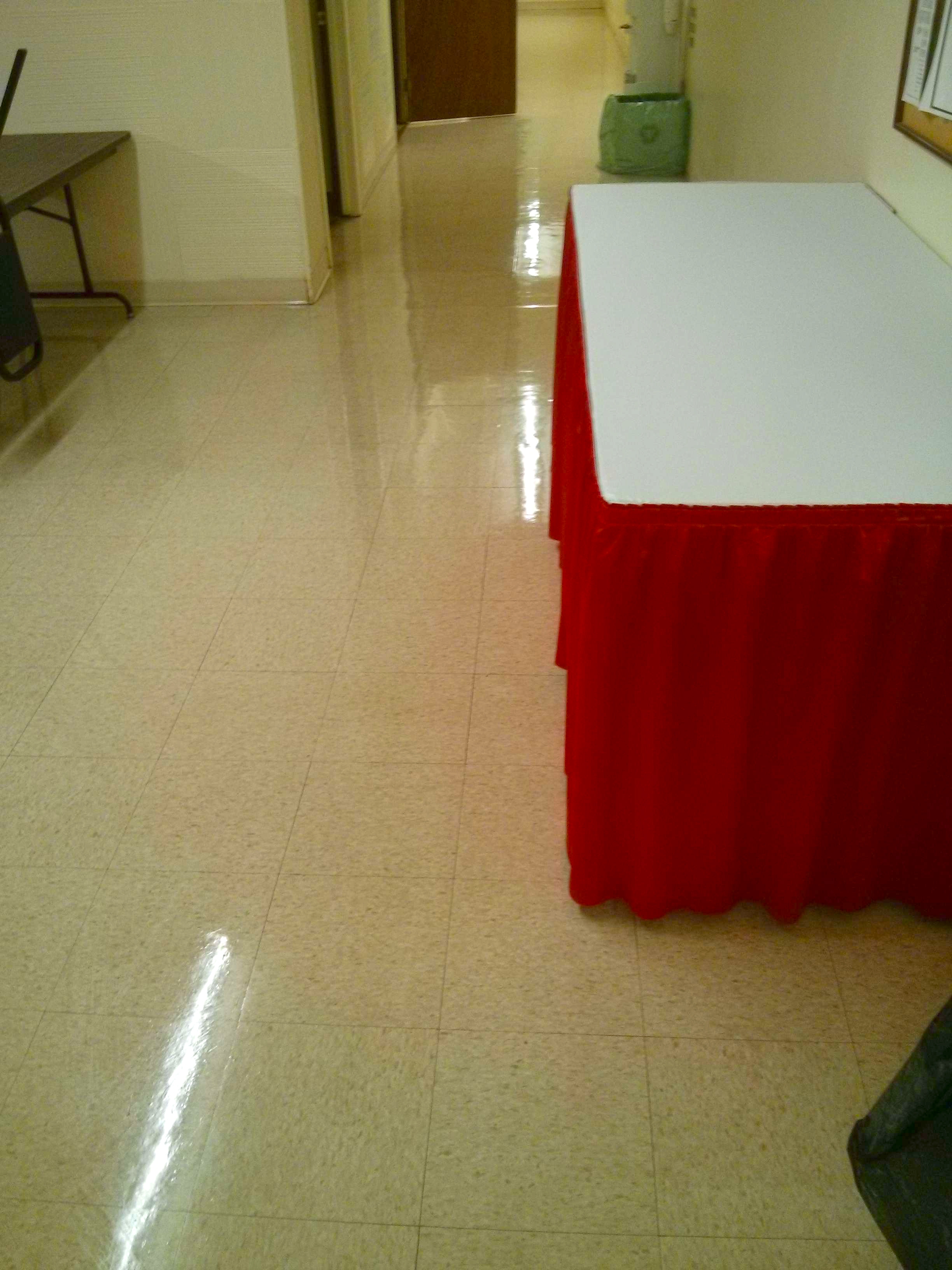 Very Old VCT Tile Floor Stripped, Sealed and Clear Coat Finished in Minneapolis image 3